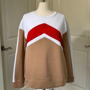 Topshop Patterned Sweatshirt with Shoulder Detail